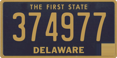 DE license plate 374977