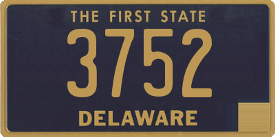 DE license plate 3752