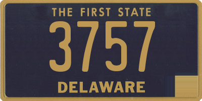 DE license plate 3757