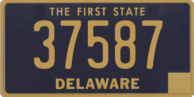 DE license plate 37587