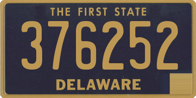 DE license plate 376252