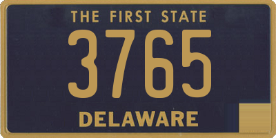 DE license plate 3765