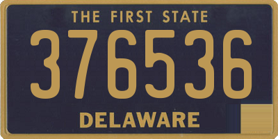 DE license plate 376536