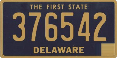 DE license plate 376542