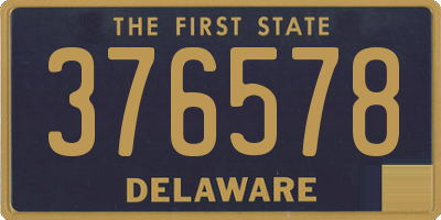 DE license plate 376578