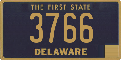 DE license plate 3766