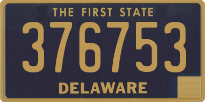 DE license plate 376753