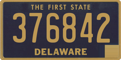 DE license plate 376842
