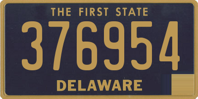 DE license plate 376954