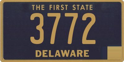 DE license plate 3772