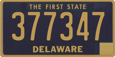DE license plate 377347