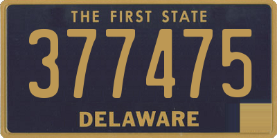 DE license plate 377475