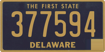 DE license plate 377594