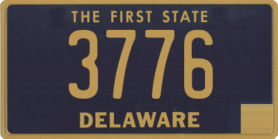 DE license plate 3776