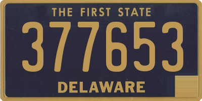 DE license plate 377653