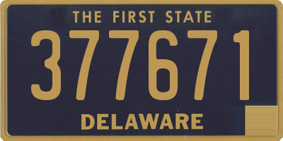 DE license plate 377671
