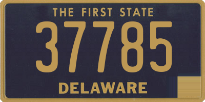 DE license plate 37785