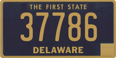 DE license plate 37786