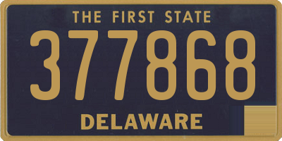 DE license plate 377868