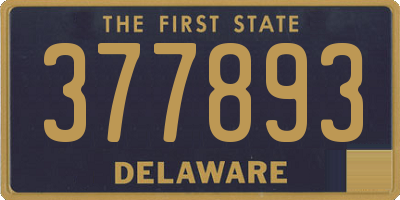 DE license plate 377893