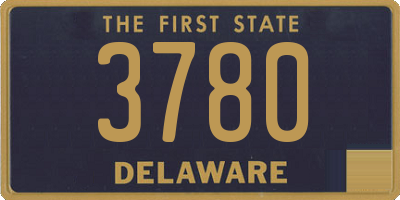 DE license plate 3780