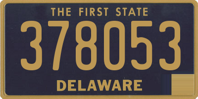 DE license plate 378053
