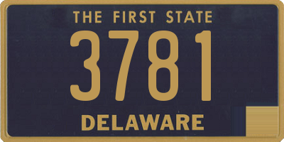 DE license plate 3781