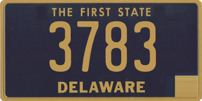 DE license plate 3783