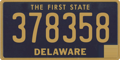 DE license plate 378358