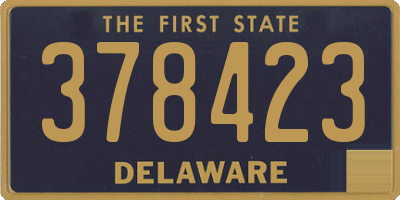DE license plate 378423