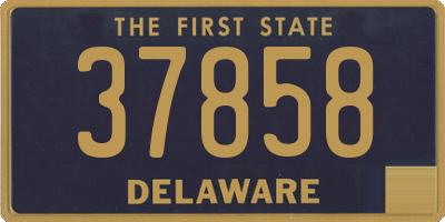 DE license plate 37858