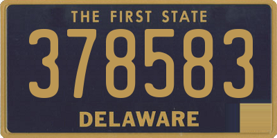 DE license plate 378583