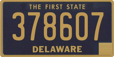 DE license plate 378607