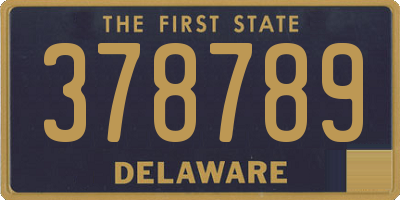 DE license plate 378789