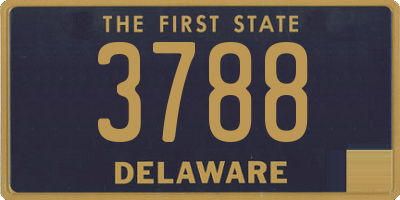 DE license plate 3788