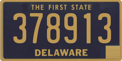 DE license plate 378913