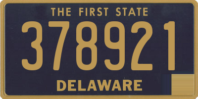 DE license plate 378921