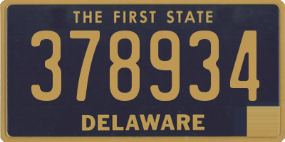 DE license plate 378934