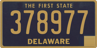 DE license plate 378977