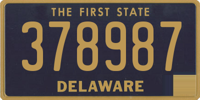 DE license plate 378987