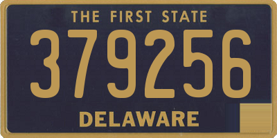 DE license plate 379256