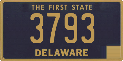 DE license plate 3793