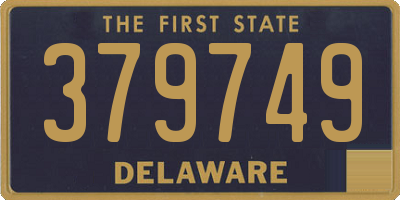 DE license plate 379749