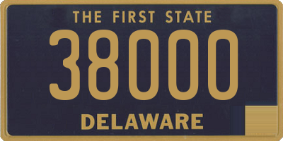 DE license plate 38000