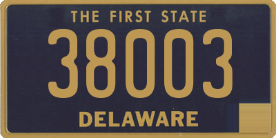 DE license plate 38003