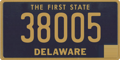 DE license plate 38005