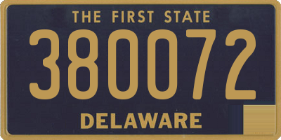 DE license plate 380072