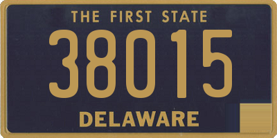 DE license plate 38015