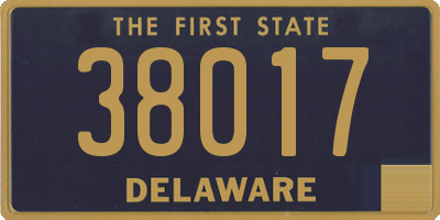 DE license plate 38017