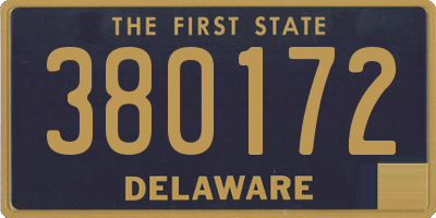 DE license plate 380172